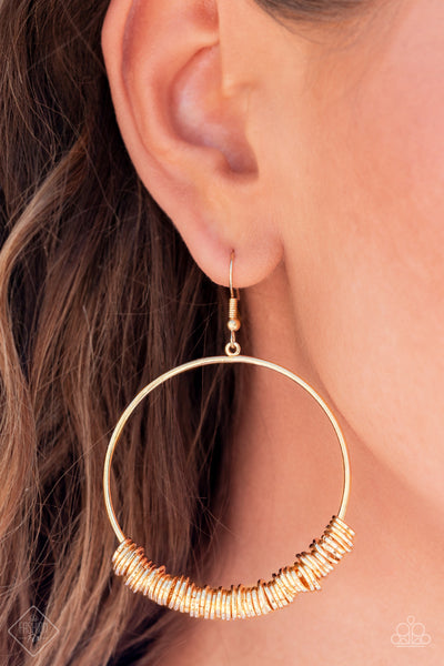 Retro Ringleader- Gold Earrings