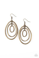 Retro Ruins- Brass Earrings