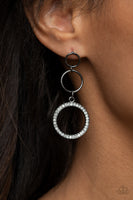 Rule-Breaking Radiance - Black Earrings