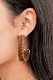 Rural Guru- Brown Hoop Earrings