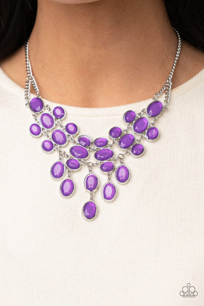 Serene Gleam - Purple Necklace