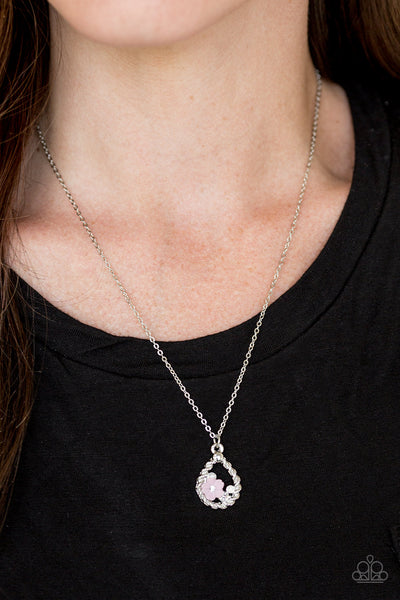 Serene Spring Showers - Pink Necklace