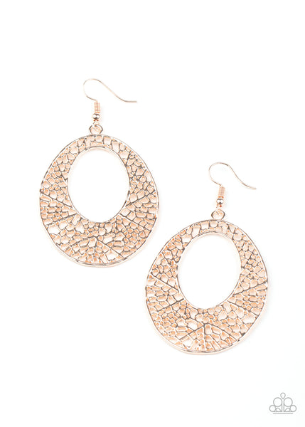 Serenely Shattered - Rose Gold Earrings