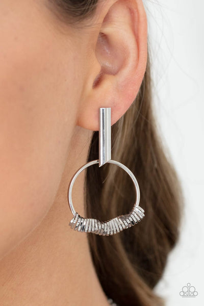 Set Into Motion - Silver Earrings