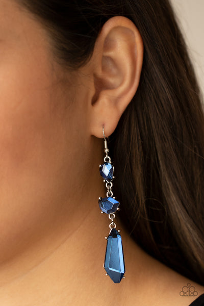 Sophisticated Smolder - Blue Earrings
