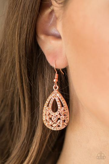 Sparkling Stardom Copper Earrings