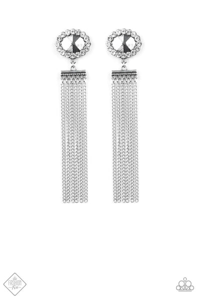 Tassel Throwback White Post Earring