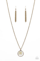 Tea Party Tease - Brass Necklace