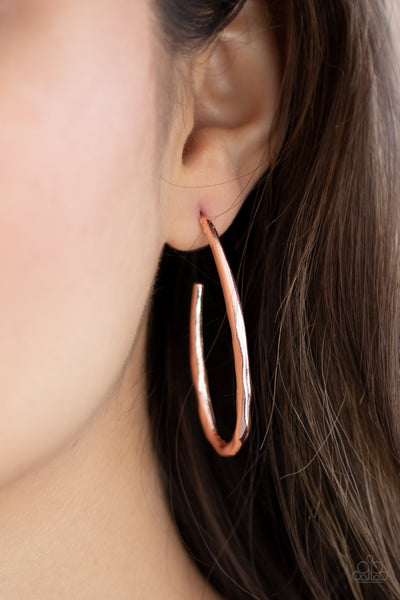 Totally Hooked - Rose Gold Earrings