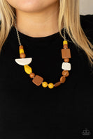 Tranquil Trendsetter- Yellow Necklace
