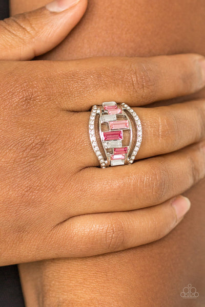 Treasure Chest Charm - Pink Rings