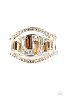 Treasure Chest Charm Brown Ring