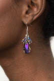 Well Versed in Sparkle - Purple Earrings