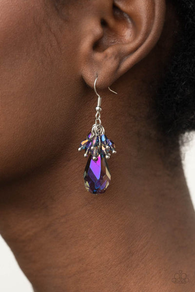 Well Versed in Sparkle - Purple Earrings