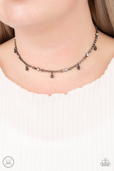 What A Stunner - Black Choker Necklace