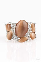 Modern Moonwalk Brown Moonstone Ring