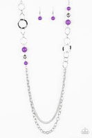Modern Motley Purple Necklace