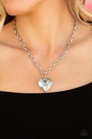 Flirtatiously Flashy Silver Necklace