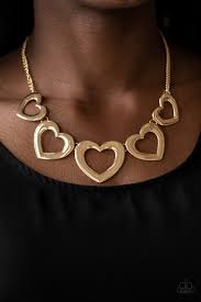 Hearty Hearts Gold Necklace