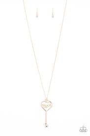 The Key To Mom's Heart Gold Necklace