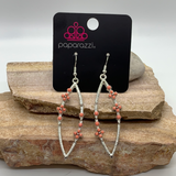 Flowery Finesse- Orange Earrings