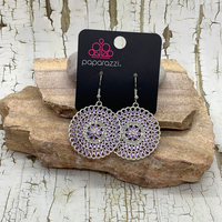 Pinwheel and Deal Purple Earring