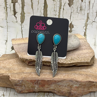 Totally Tran-QUILL- Blue Earrings