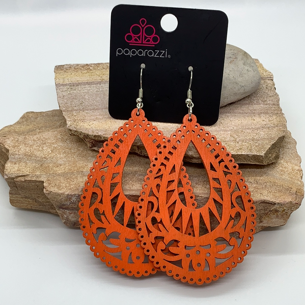 Zesty Zen Orange Earrings