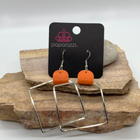 Friends of a LEATHER - Orange Earrings