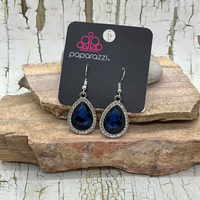 Dripping With Drama - Blue Earrings