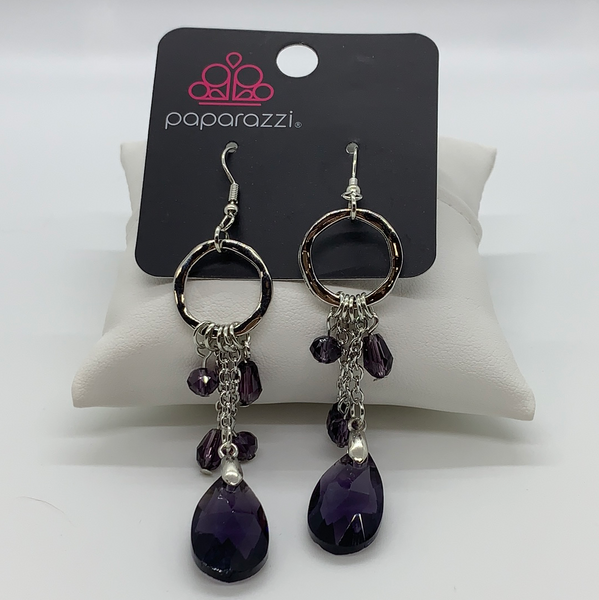 Glammed Up Goddess - Purple Earrings