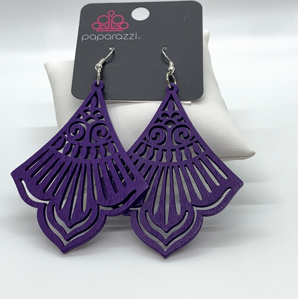 Eastern Escape - Purple Earrings