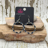 Crystal Circlets - Blue Earrings