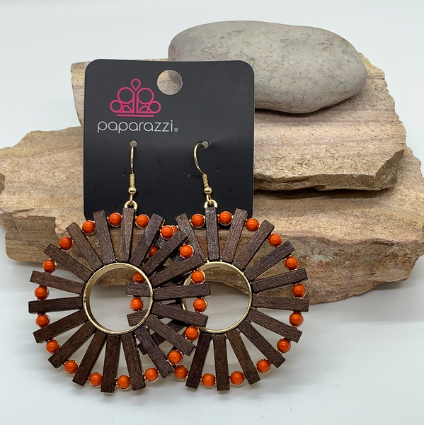 Solar Flare - Orange Earrings