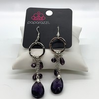 Glammed Up Goddess - Purple Earrings