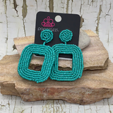 Beaded Bella - Blue Earrings