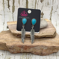 Totally Tran-QUILL- Blue Earrings