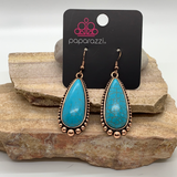 Desert Quench - Copper and Blue Earrings