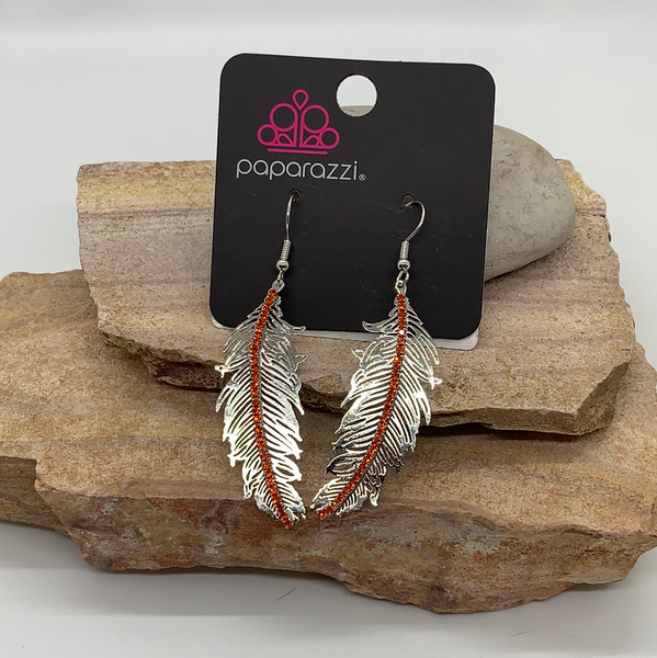 Fearless Flock - Orange Earrings