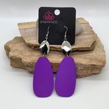 Vivaciously Vogue - Purple Earrings