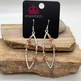 Flowery Finesse- Orange Earrings