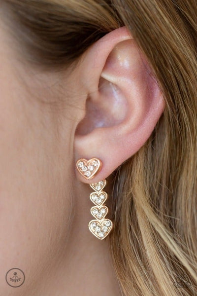 Heartthrob Twinkle Rose Gold Post Earrings