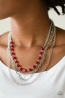 Extravagant Elegance Red Necklace