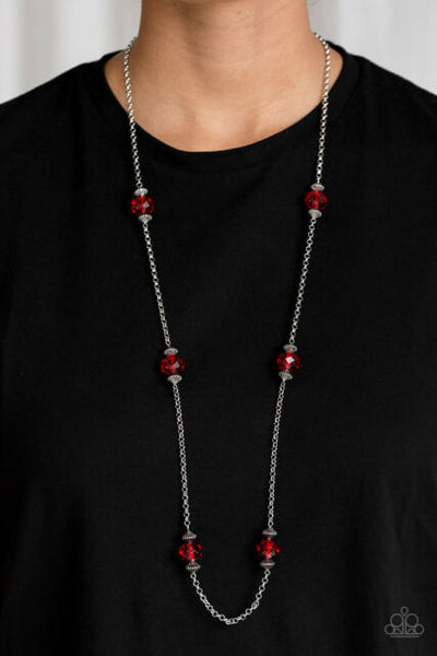 Season of Sparkle Red Necklace