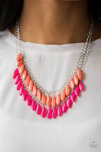 Beaded Boardwalk-Pink Necklace